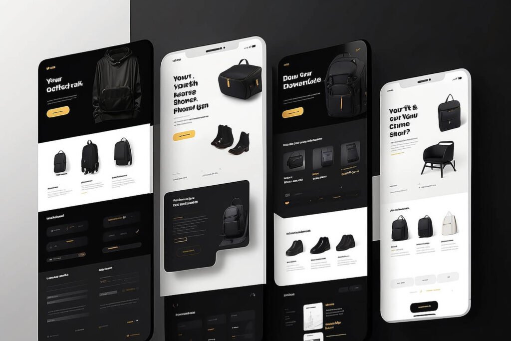 Diseño de tiendas online responsivas para celulares con catálogo visual e interfaz moderna - Exora